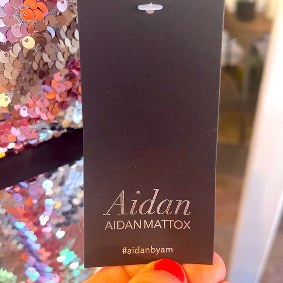 Aidan by Aidan Mattox Sequin Party Midi Wrap Ss 6 - Picture 9 of 15